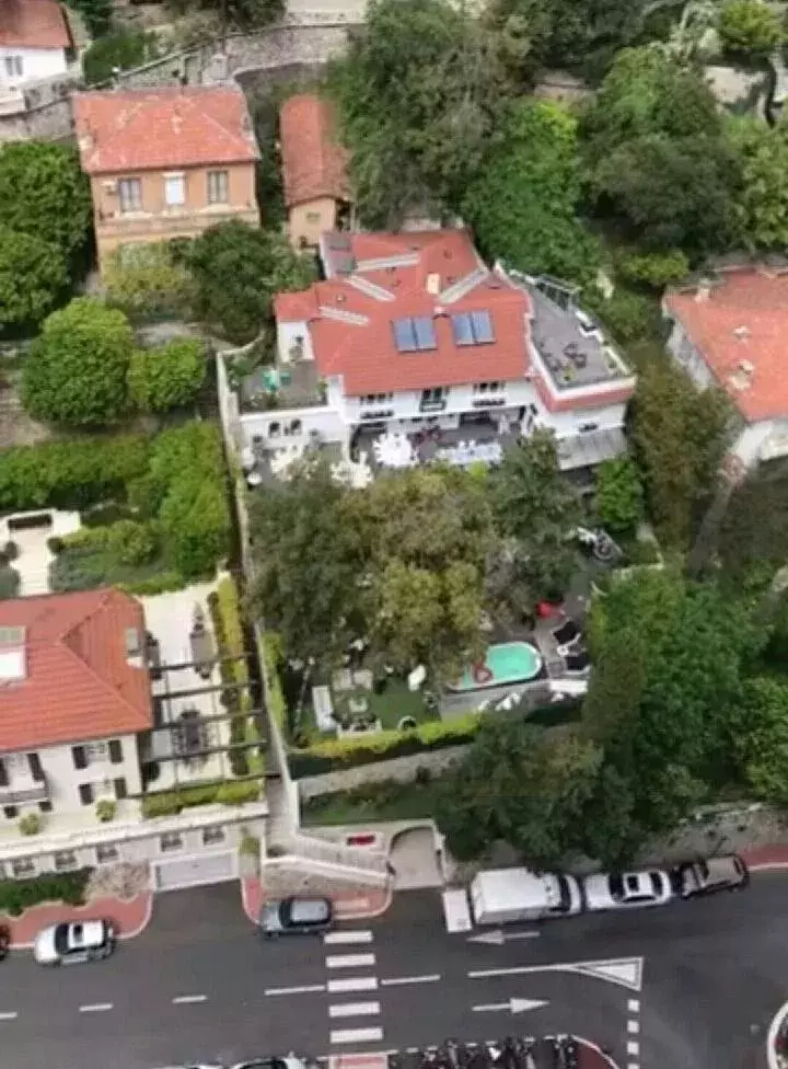 Aerial view of villa
